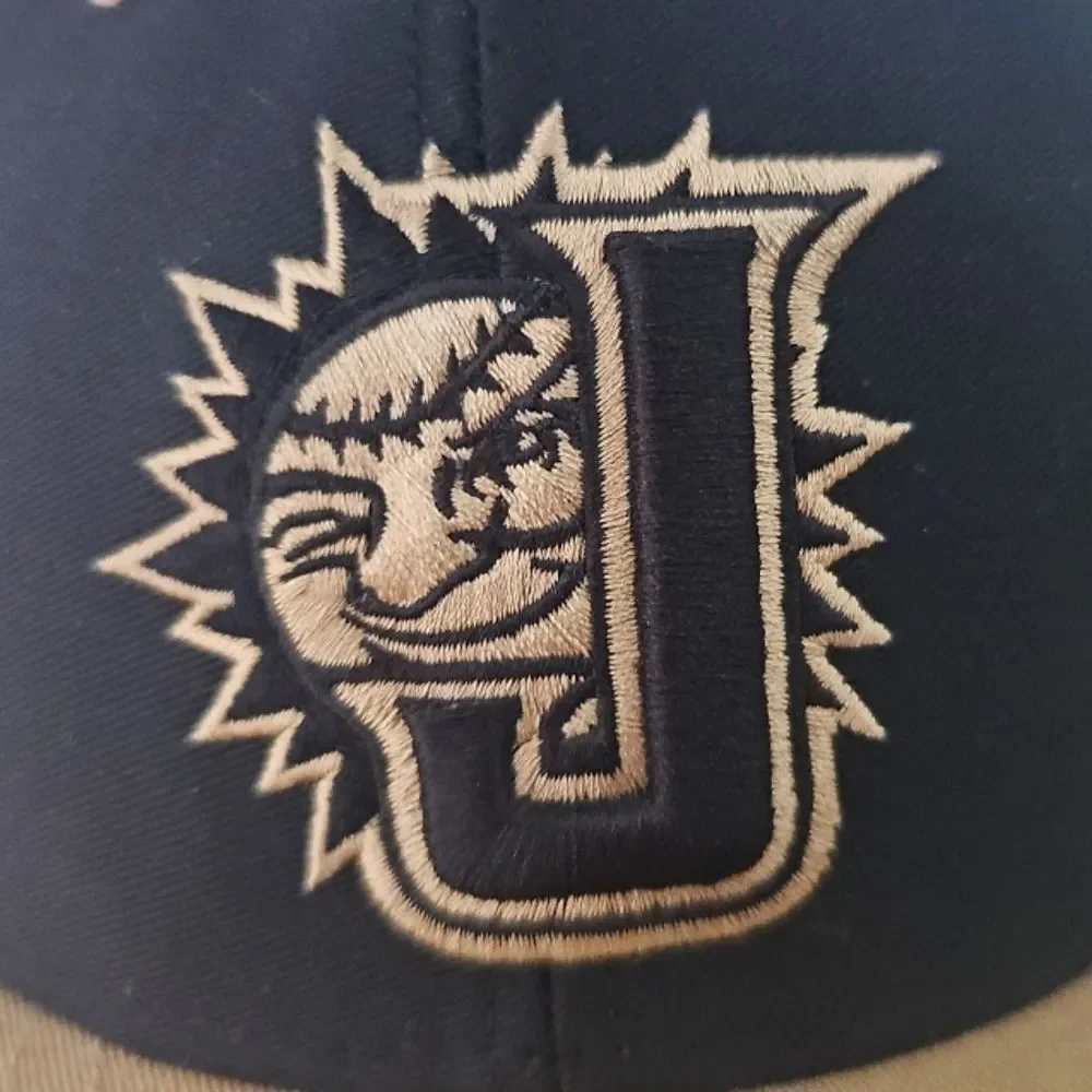Jacksonville Suns Youth Snapback Hat 47 Brand MiLB Black Khaki Baseball Cap